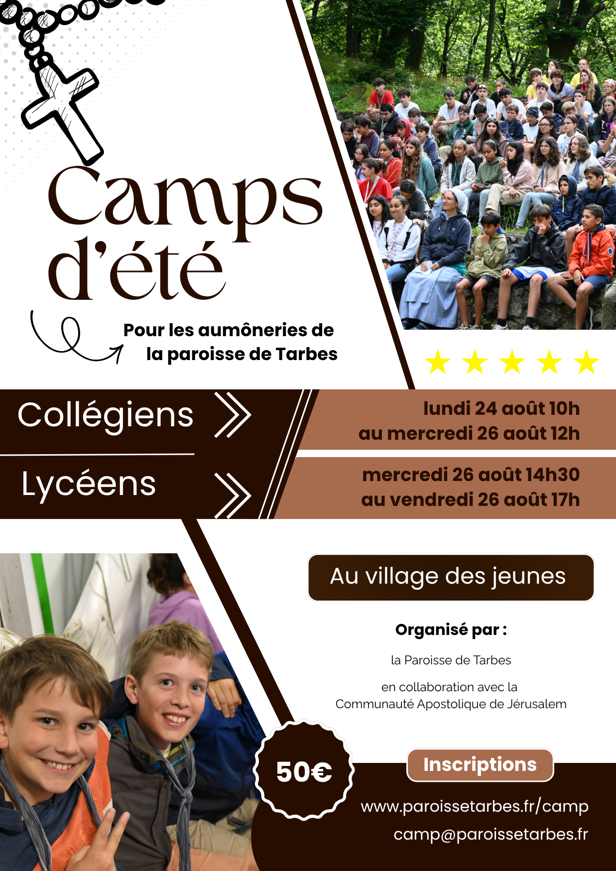 Flyer camp lycéens et collégiens 2026
